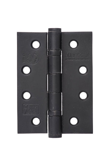 4 Inch Grade 13 Fire Rated Matt Black Ball Bearing Hinges - AH1433MB