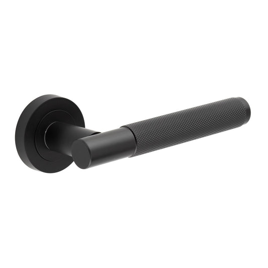 Frelan Hardware - Matt Black Knurled T-Bar Door Handles - JV850MB