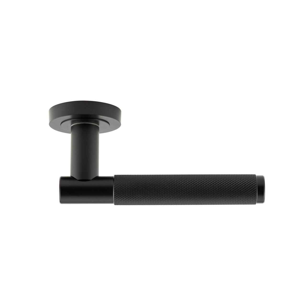 Frelan Hardware - Matt Black Knurled T-Bar Door Handles - JV850MB