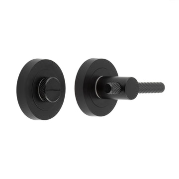 Matt Black Knurled Bathroom Turn & Release - M4D855MB