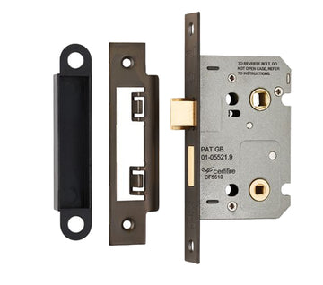 Carlisle Brass/Eurospec Bathroom Lock (64mm OR 76mm) - Matt Bronze