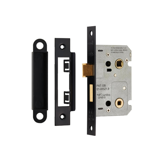 Carlisle Brass/Eurospec Bathroom Lock (64mm OR 76mm) - Matt Black