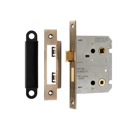 Carlisle Brass/Eurospec Bathroom Lock (64mm OR 76mm) - Antique Brass