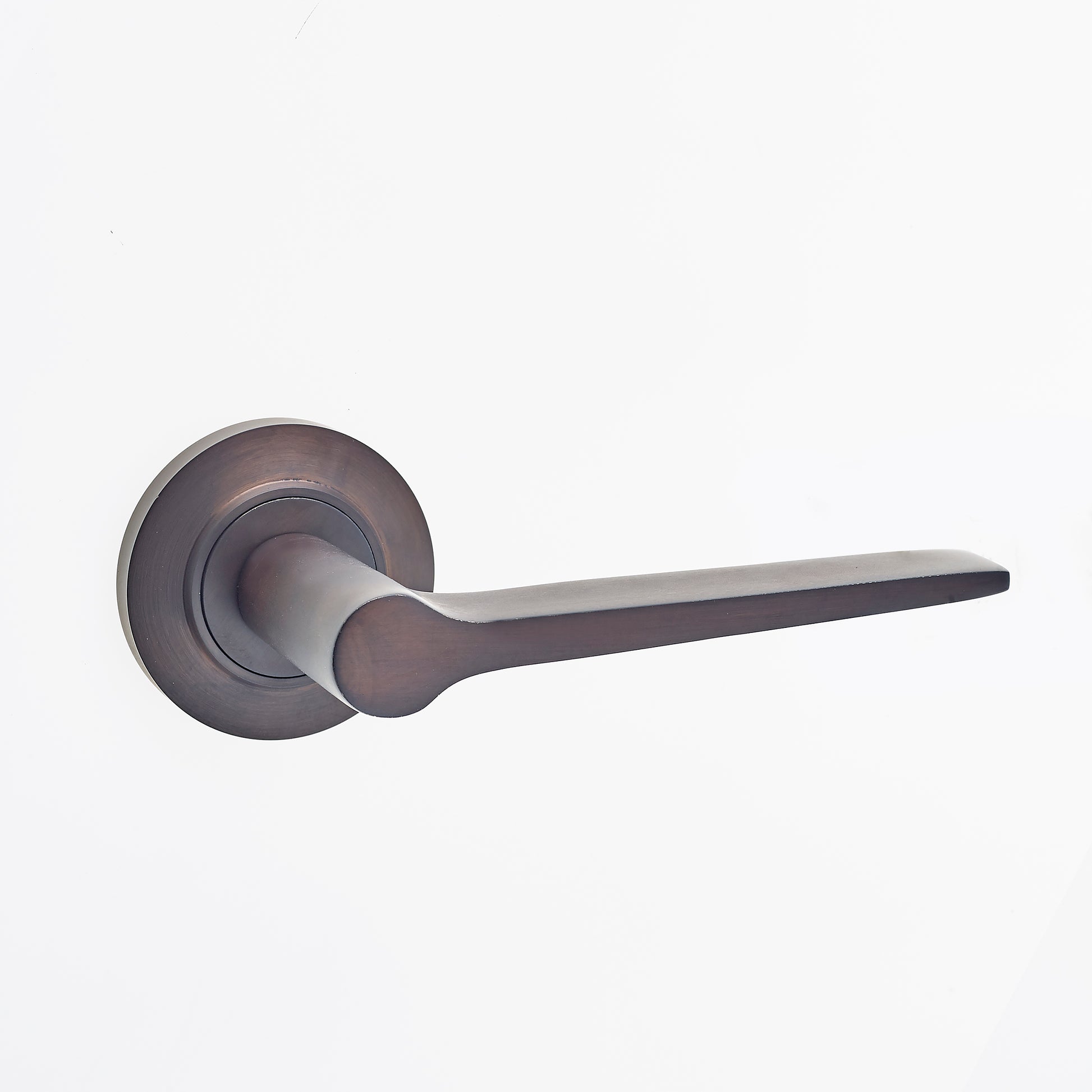 CHAMFERED ROSE Knightsbridge Lever Door Handles - Burlington Range - Dark Brass/Bronze - BUR20DB