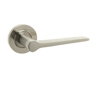 Thumbnail for BUR20SN KNIGHTSBRIDGE 'BURLINGTON' DOOR HANDLES - SATIN NICKEL PLAIN ROSE