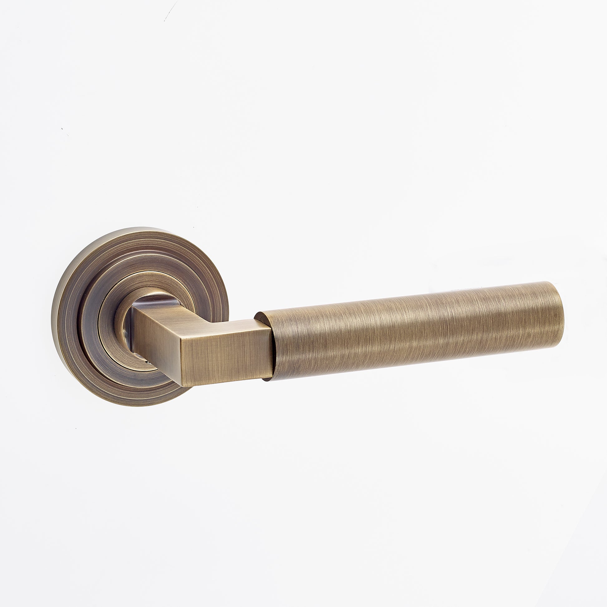 Westminster Lever Door Handles - Burlington Range - Antique Brass/Bronze - STEPPED ROSE OPTION