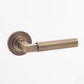 Westminster Lever Door Handles - Burlington Range - Antique Brass/Bronze - REEDED ROSE OPTION
