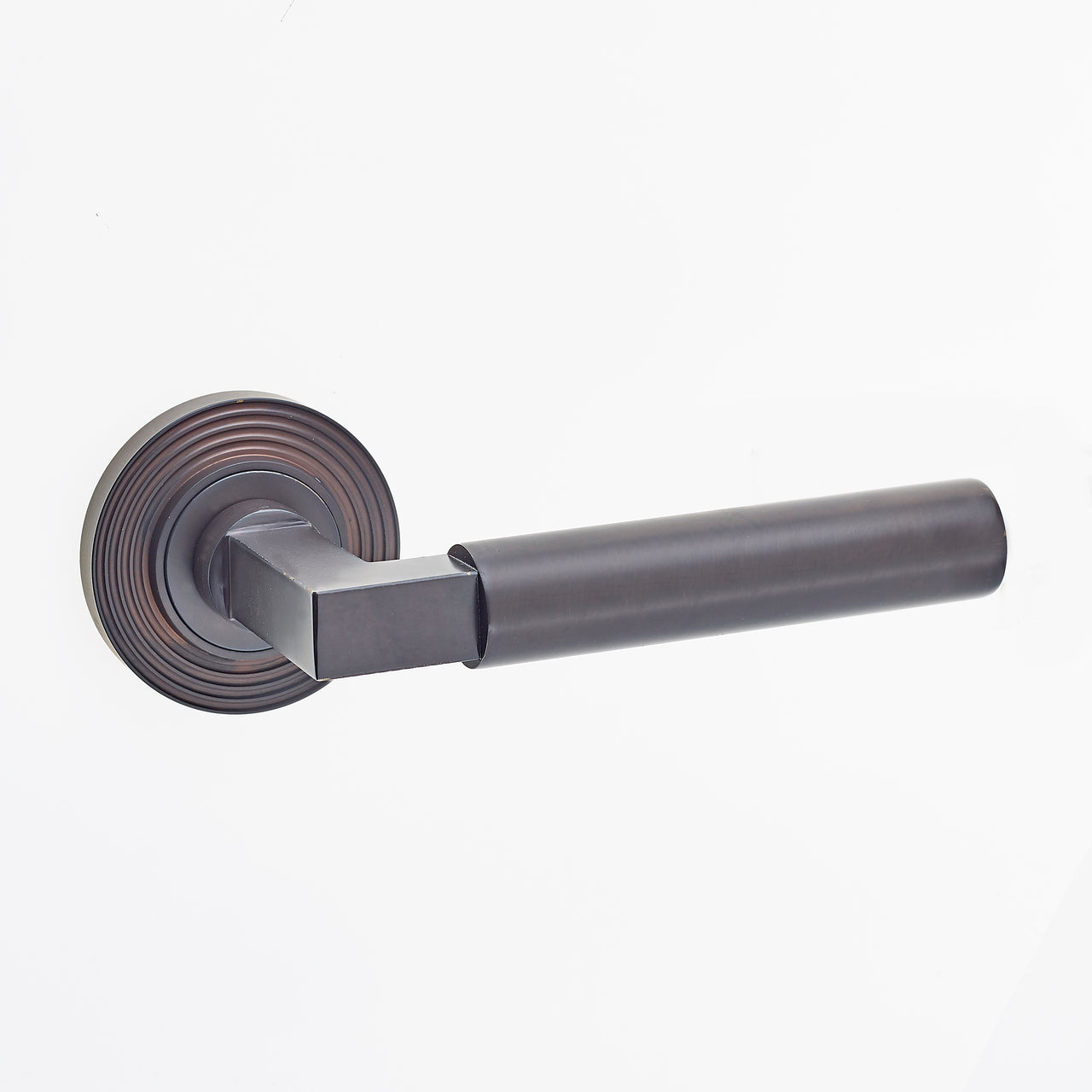Westminster Lever Door Handles - Burlington Range - Dark Brass/Bronze - REEDED ROSE OPTION