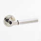 FRELAN BURLINGTON RANGE WESTMINSTER POLISHED NICKEL DOOR HANDLES - PLAIN ROSE 
