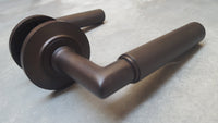 Thumbnail for BURLINGTON PICCADILLY KNURLED DARK BRONZE DOOR HANDLES - CHAMFERED ROSE 