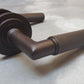BURLINGTON PICCADILLY KNURLED DARK BRONZE DOOR HANDLES - STEPPED ROSE 