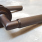BURLINGTON PICCADILLY KNURLED DARK BRONZE DOOR HANDLE - REEDED ROSE 