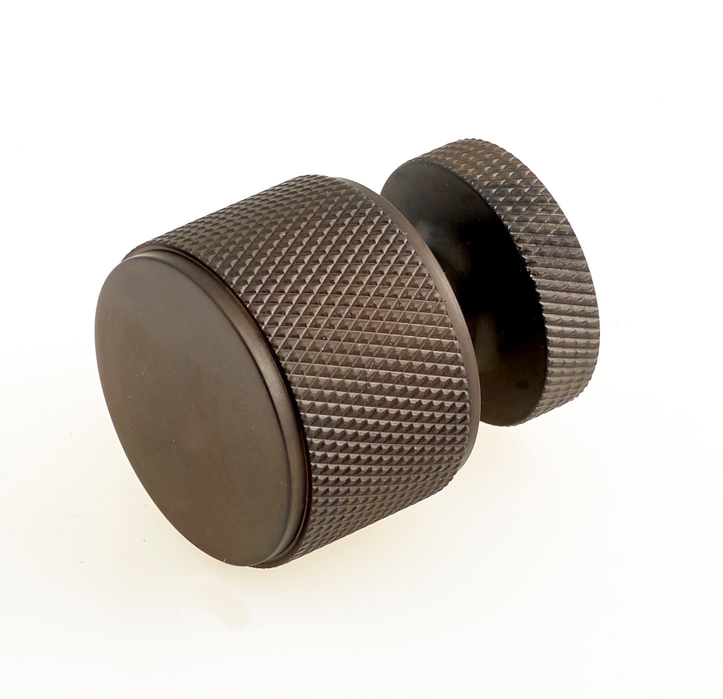 Piccadilly Knurled Cabinet/Cupboard Door Knob - Dark Bronze/Brass Finish - BUR400DB