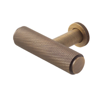 Frelan Burlington Piccadilly Knurled T-Bar Cupboard Knob - Various Finishes