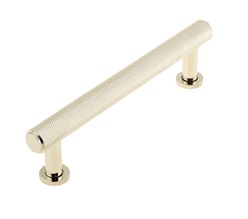 Frelan Burlington Polished Nickel Piccadilly Knurled Cabinet Pull Handle - 96mm, 128mm, 224mm