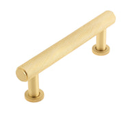 Thumbnail for Frelan Burlington Satin Brass Piccadilly Knurled Cabinet Pull Handle - 96mm, 128mm, 224mm