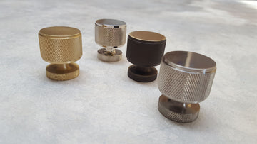 Burlington Piccadilly Knurled Cupboard Knob 30mm, Antique Brass, Dark Bronze, Polished or Satin Nickel & Satin Brass