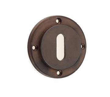 Burlington Range Standard Keyhole Escutcheon - Dark Bronze