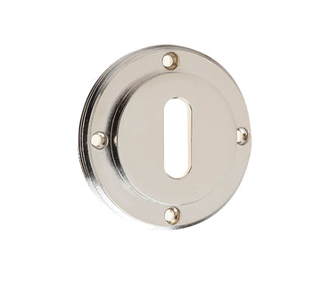 Burlington Range Standard Keyhole Escutcheon - Polished Nickel