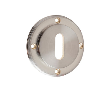 Burlington Range Standard Keyhole Escutcheon - Satin Nickel