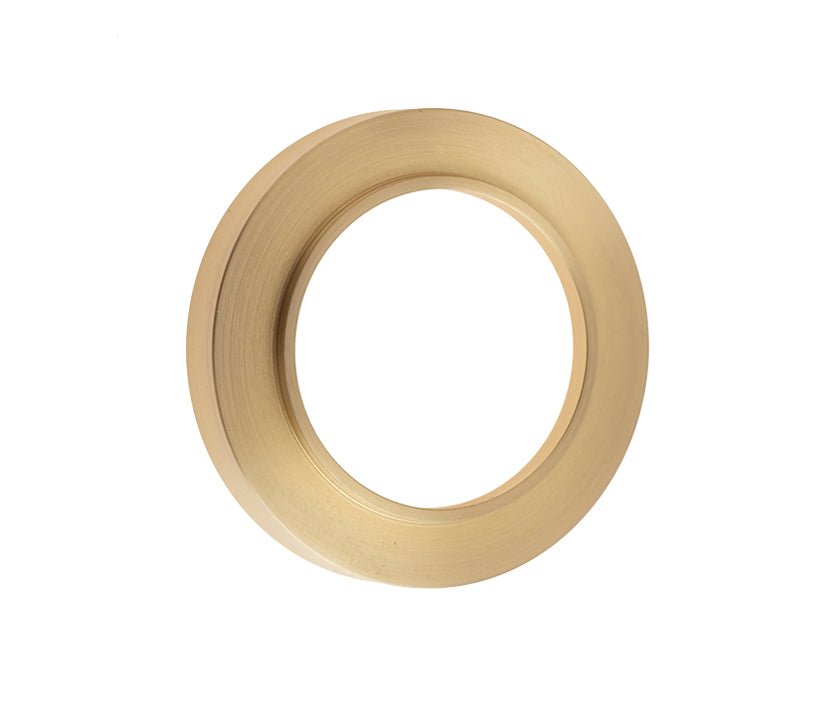 Burlington Range Standard Escutcheon With Plain Outer Rose Cover - Satin Brass - BUR71SB