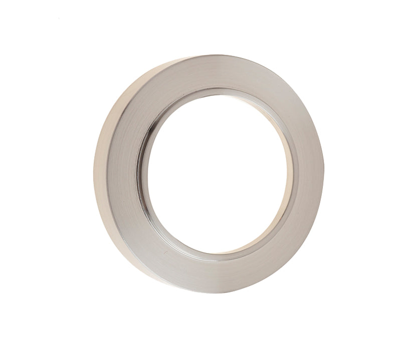 Burlington Range Standard Escutcheon With Plain Outer Rose Cover - Satin Nickel - BUR71SN