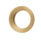 Burlington Range Standard Escutcheon With Reeded Outer Rose Cover - Satin Brass - BUR74SB