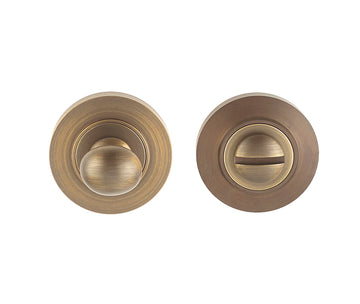 Burlington Range Bathroom Turn & Release - Antique Brass/Bronze - BUR80AB