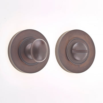 Burlington Range Bathroom Turn & Release - Dark Brass/Bronze - BUR80DB