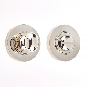 Burlington Range Bathroom Turn & Release - Polished Nickel - BUR80PN