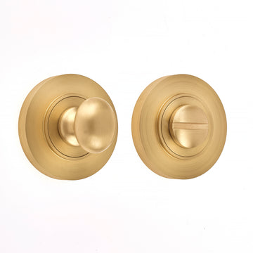 Burlington Range Bathroom Turn & Release - Satin Brass- BUR80SB