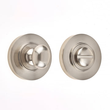Burlington Range Bathroom Turn & Release - Satin Nickel - BUR80SN