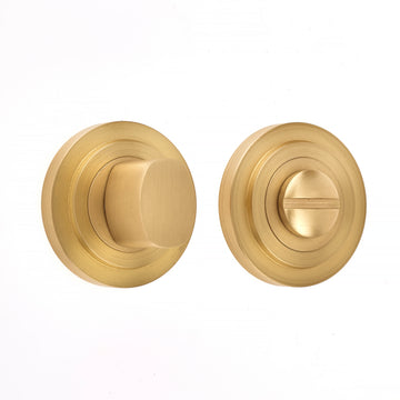 Burlington Range Bathroom Turn & Release - Satin Brass - BUR81SB