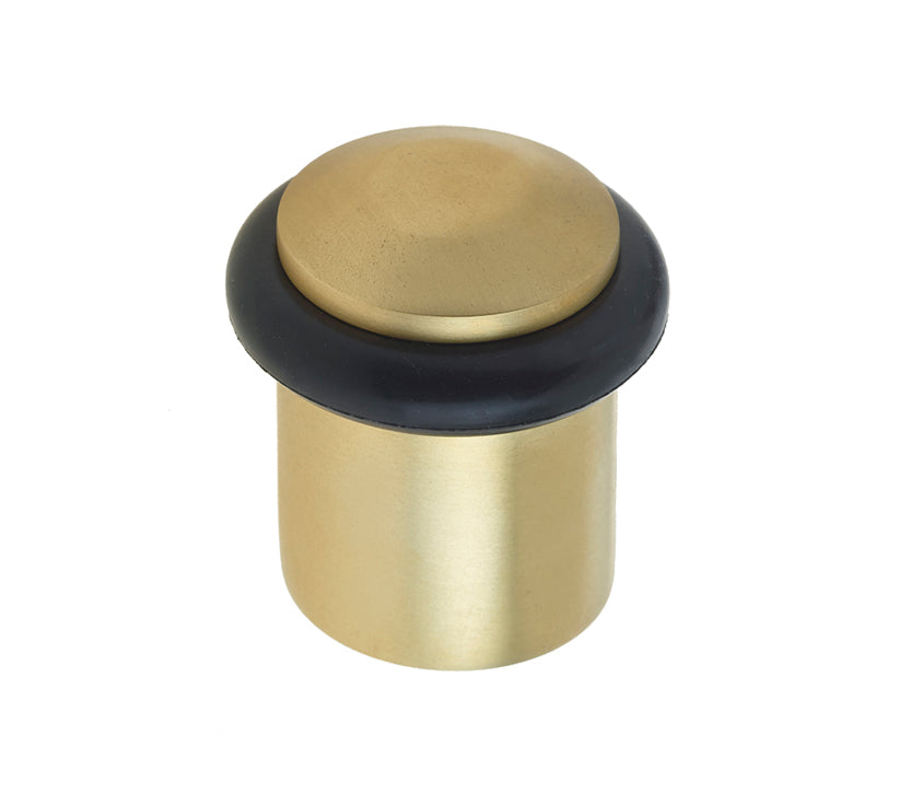 Burlington Range - Floor Mounted Chamfered Buffered Door Stop - Satin Brass - BUR961SB