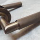 Piccadilly Knurled Antique Brass Door Handles - Frelan Hardware Burlington Range - Antique Brass/Bronze - BUR40/53AB REEDED ROSE
