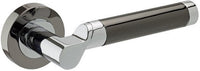 Thumbnail for D43 Black Nickel, Polished Chrome Access Hardware Door Handles