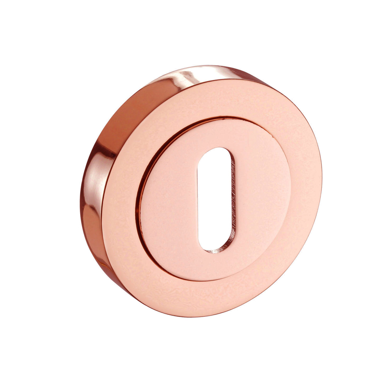 Rose Gold (Copper Effect) Keyhole Escutcheon Cover Plate