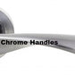 Twist Design Polished or Satin Chrome Door Handle Packs - Latch, Locking & Bathroom Doors