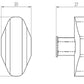 Art Deco Cupboard Knob 30mm Satin Nickel Finish