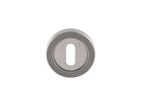 Thumbnail for Carlisle Brass Satin Nickel Standard Keyhole Escutcheon - EUL002SN