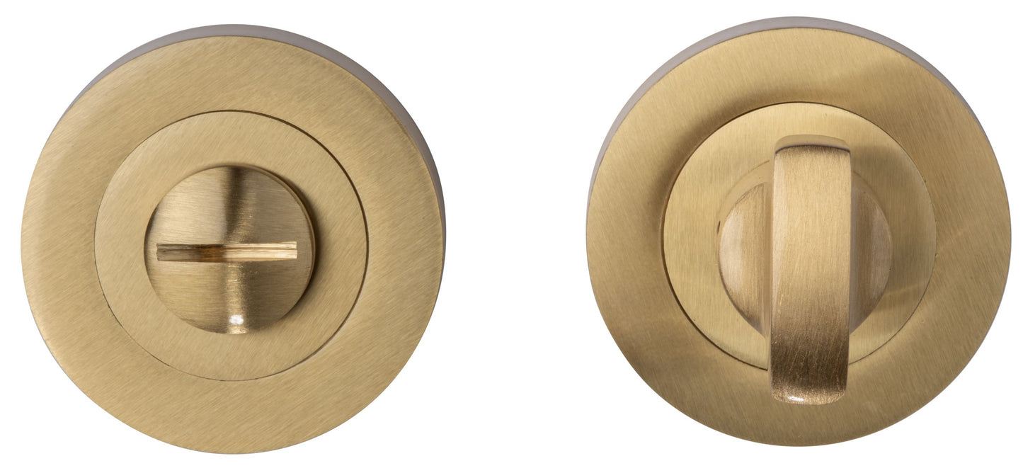 Carlisle Brass Satin Brass Bathroom Thumbturn & Release | EUL004SB