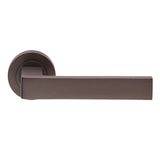 Carlisle Brass Sasso Door Handles On Round Rose, Matt Bronze - EUL010MBRZ