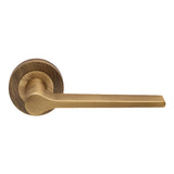 Carlisle Brass Velino Door Handles On Rose, Antique Brass - EUL020AB