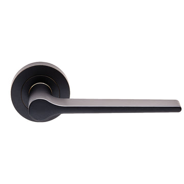 Carlisle Brass Velino Door Handles On Rose, Matt Black - EUL020MB