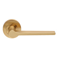Thumbnail for Carlisle Brass Velino Door Handles On Rose, Satin Brass - EUL020SB