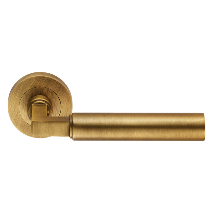 Carlisle Brass Amiata Door Handles On Rose, Antique Brass - EUL040AB