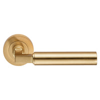 Thumbnail for Carlisle Brass Amiata Door Handles On Rose, Satin Brass - EUL040SB