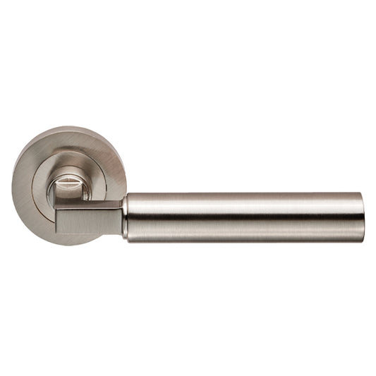 Carlisle Brass Amiata Door Handles On Rose, Satin Nickel - EUL040SN