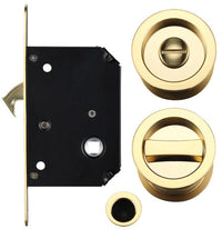 Thumbnail for Pocket Door/Sliding Door Lock Set, Polished Brass FB81PB