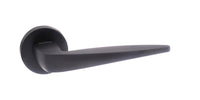 Thumbnail for Atlantic UK Forme FMR272MB 'Foglia' Matt Black Door Handles on Round Rose